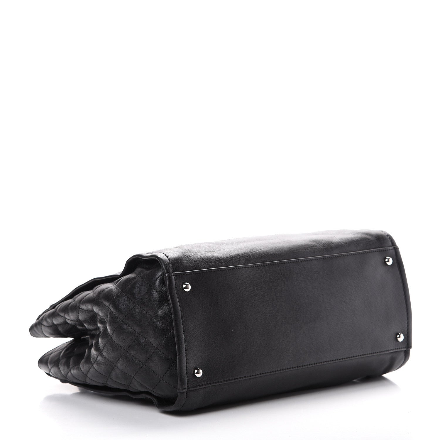 Chanel Grained Calfskin Quilted Timeless CC Soft Tote Black 3 of 9