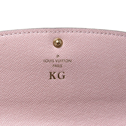 Louis Vuitton Damier Ebene Emilie Wallet Rose Ballerine 4 of 7