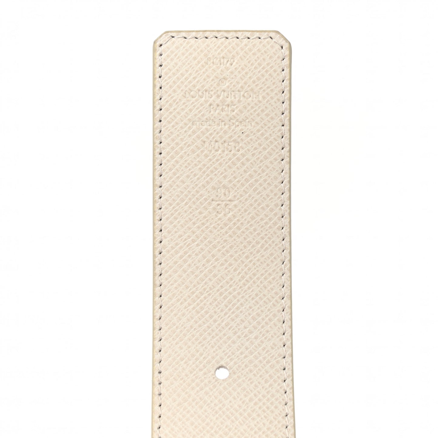 Taiga Monogram 40mm LV Initiales Belt 90 34 White