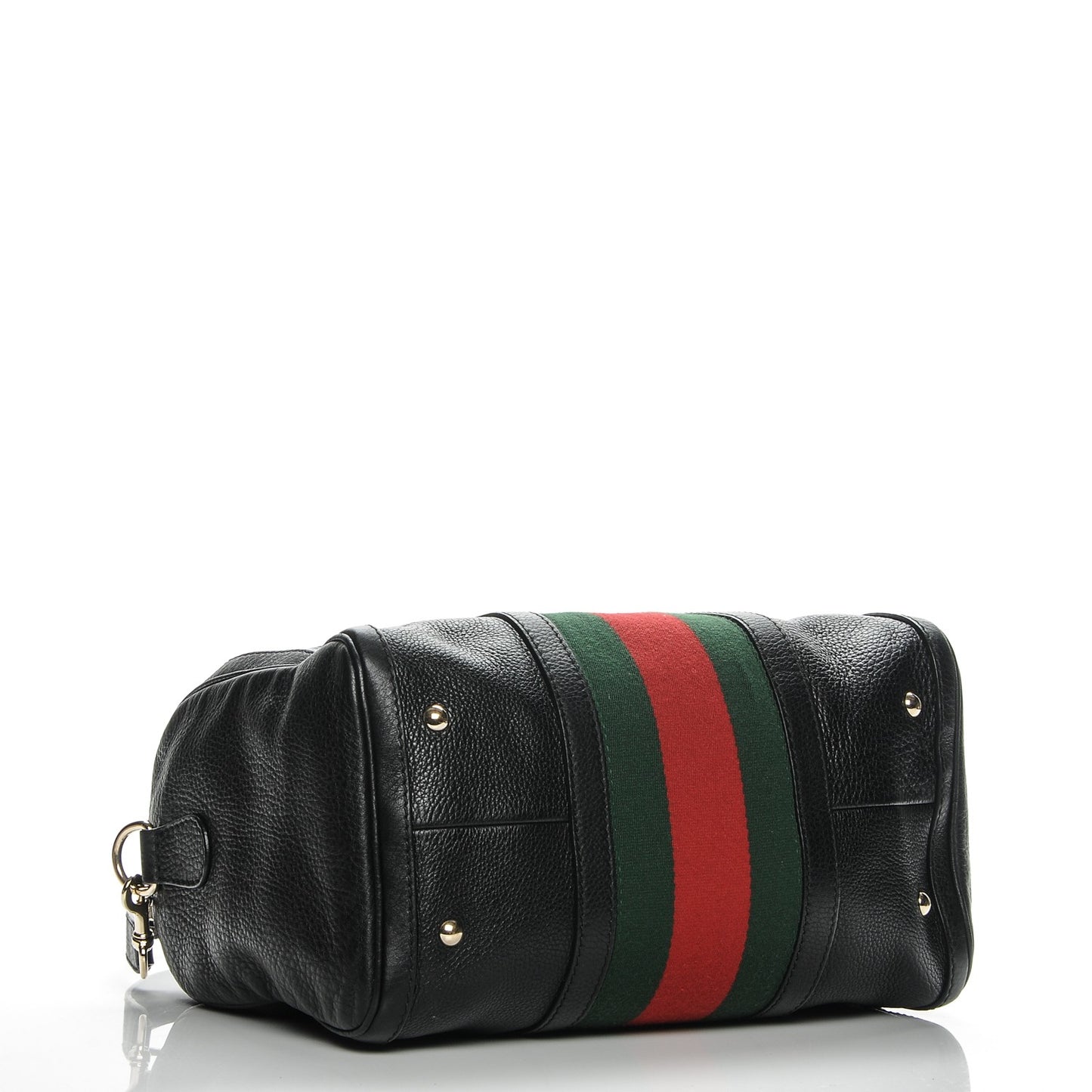 Calfskin Vintage Web Medium Boston Black