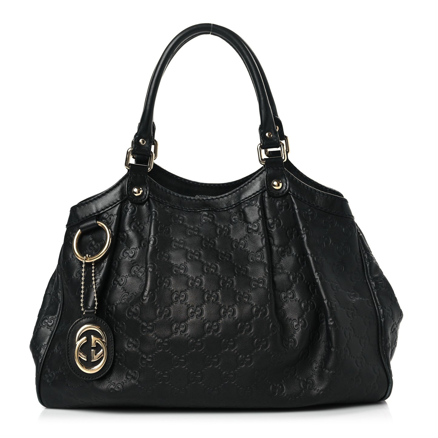 Guccissima Medium Sukey Tote Black