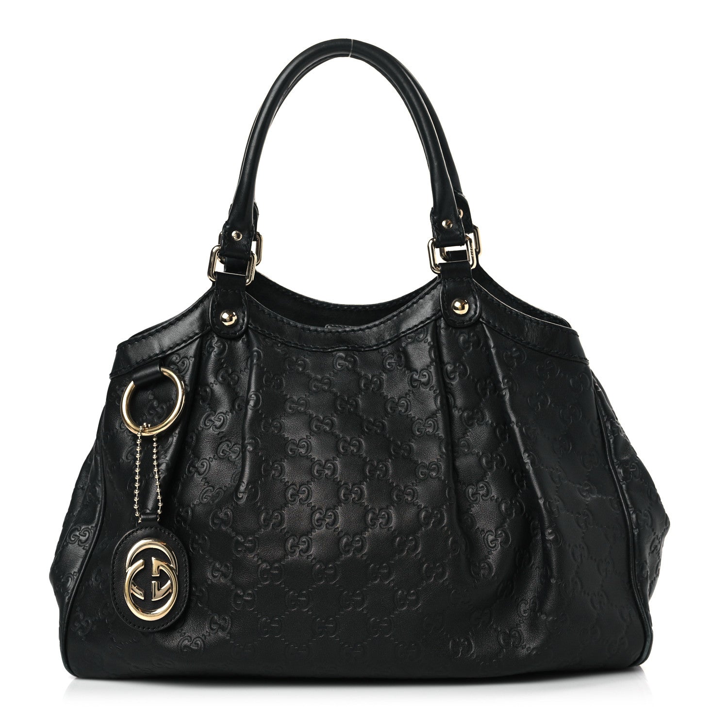 Gucci Guccissima Medium Sukey Tote Black 1 of 9