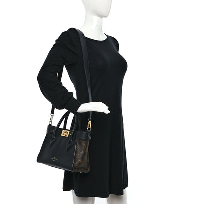 Louis Vuitton Calfskin Monogram On My Side PM Black 3 of 8