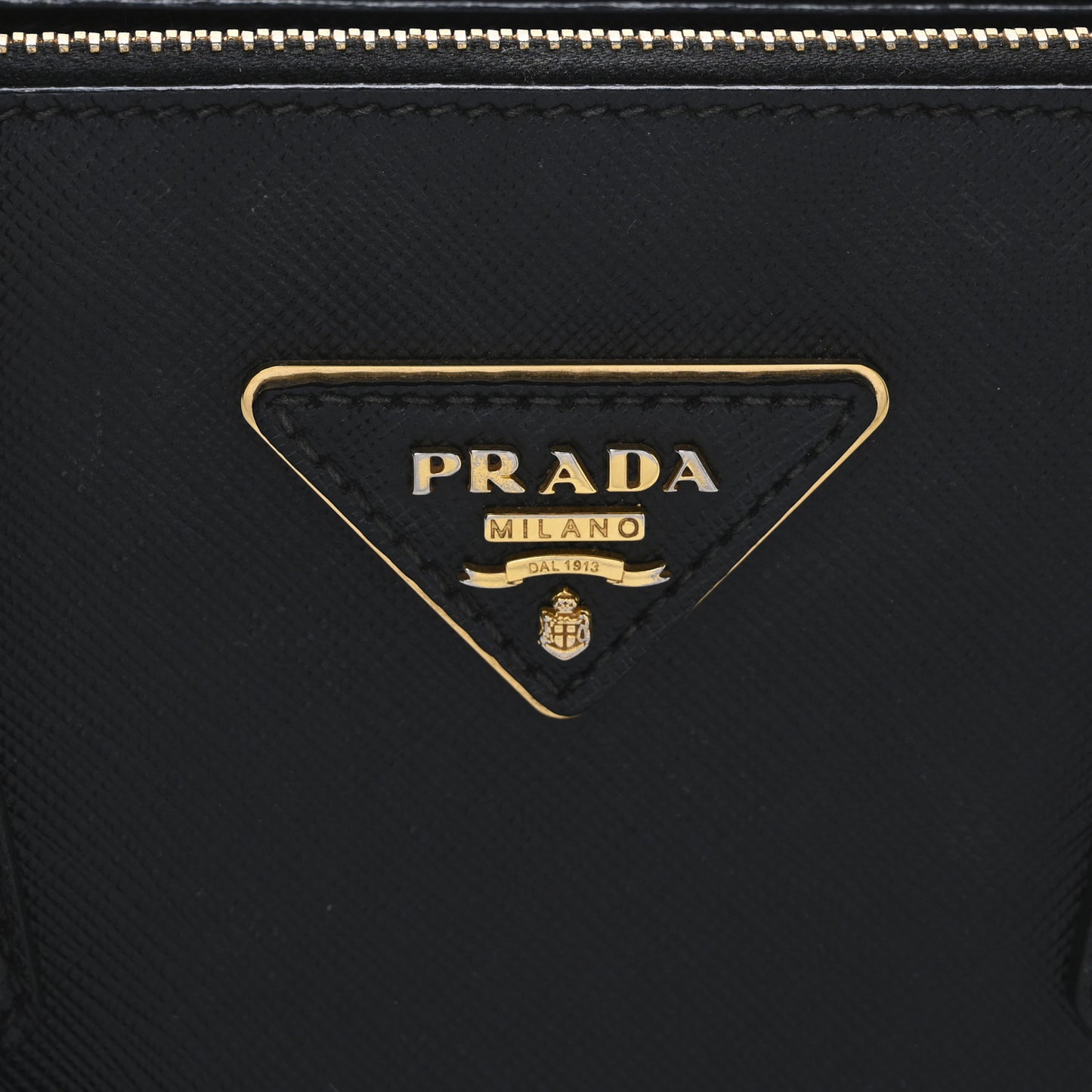 Saffiano Lux Small Galleria Double Zip Tote Black