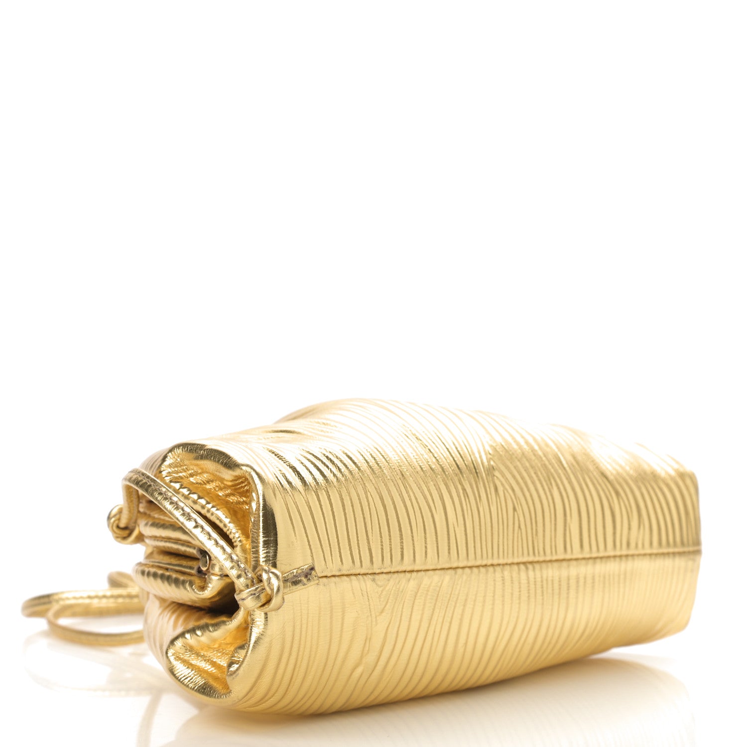Bottega Veneta Metallic Bark Calfskin The Mini Pouch Gold 4 of 10