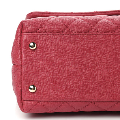 Chanel Caviar Quilted Small Coco Handle Flap Fuchsia 5 of 9