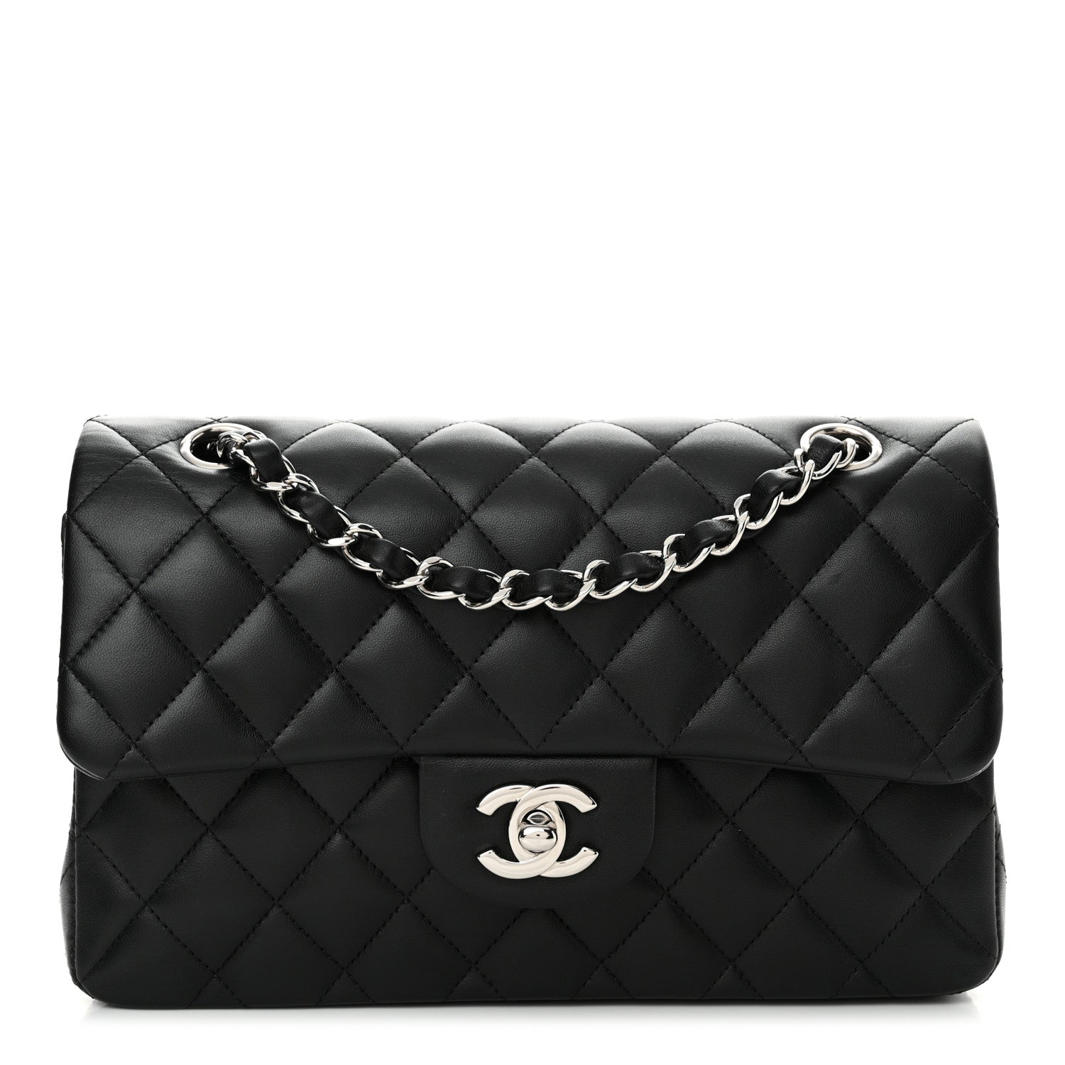 Chanel Lambskin Quilted Small Double Flap Black 1 of 12