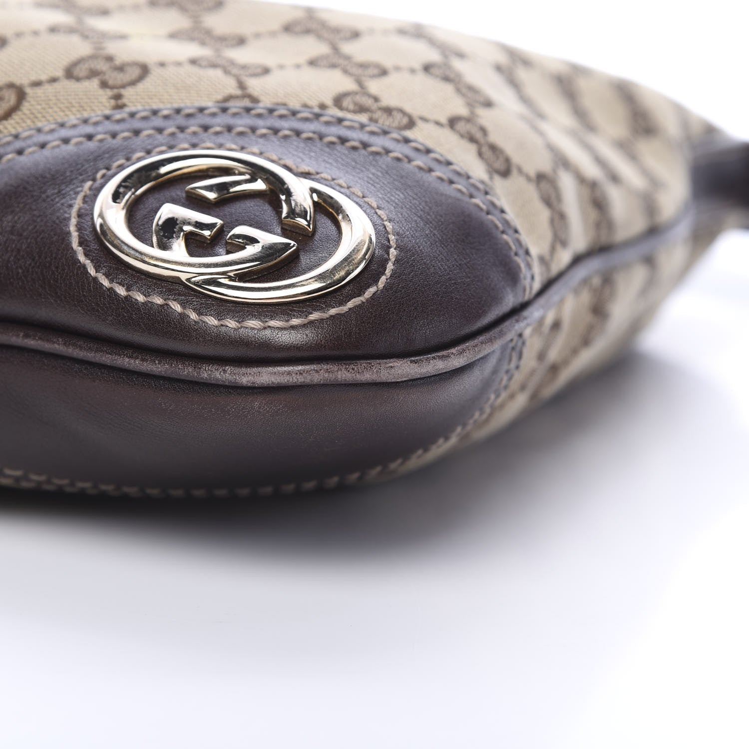 Gucci Monogram Medium New Britt Hobo Dark Brown 8 of 10
