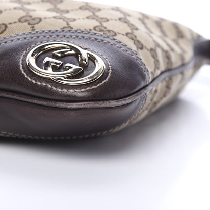 Gucci Monogram Medium New Britt Hobo Dark Brown 8 of 10