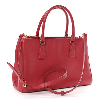 Prada Saffiano Medium Galleria Double Zip Tote Fuoco 3 of 14