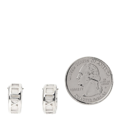 Tiffany Sterling Silver Small Atlas Hoop Earrings 2 of 6