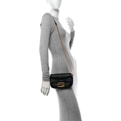Fendi Nappa FF 1974 Embossed Mini Baguette Black 2 of 11