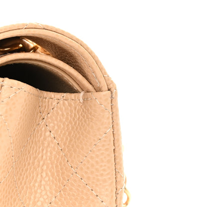 Chanel Caviar Quilted Small Double Flap Beige 13 of 14