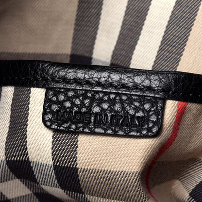 Burberry London Grainy Calfskin Medium Cale Hobo Black 7 of 11