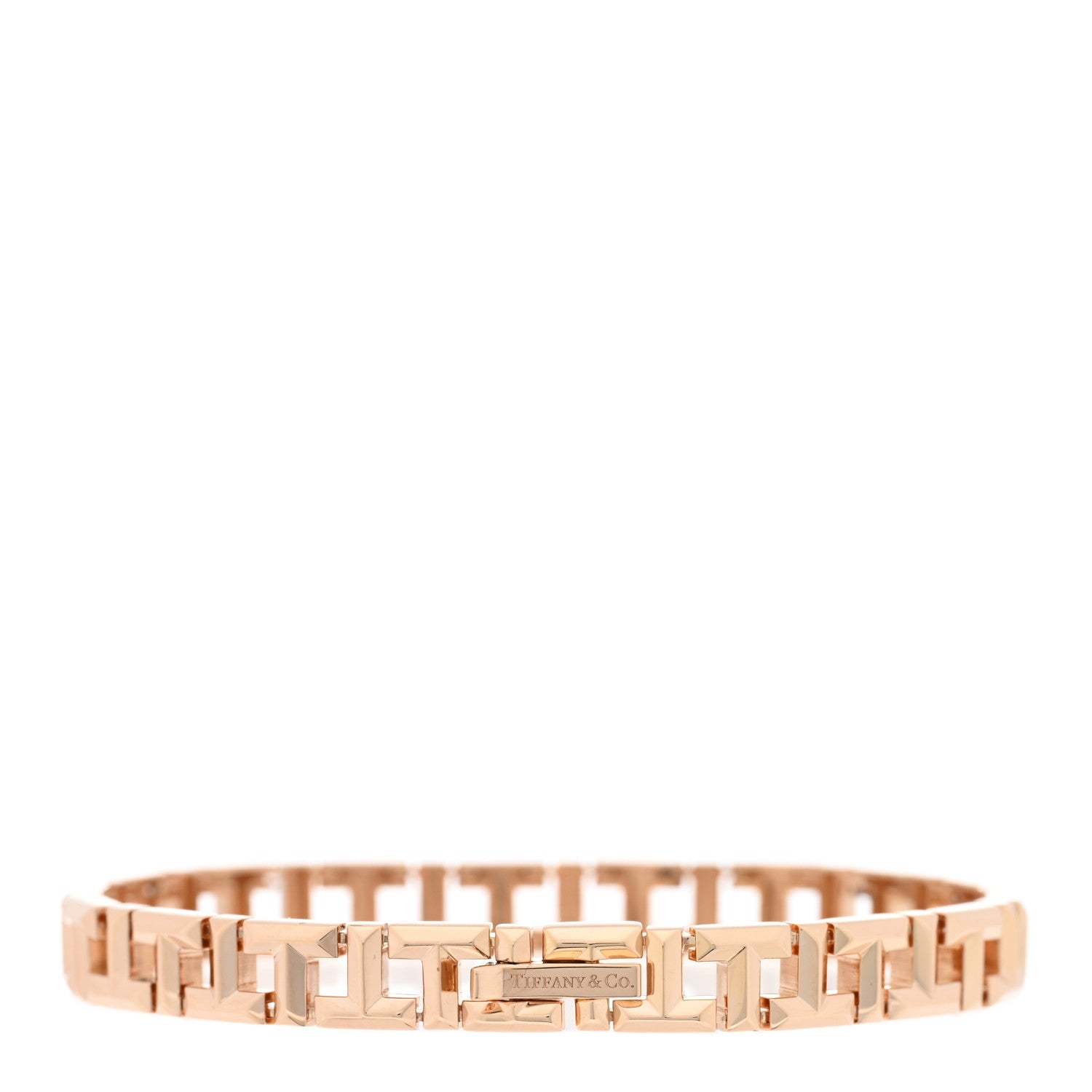 Tiffany 18K Rose Gold Narrow T True Bracelet 2 of 3