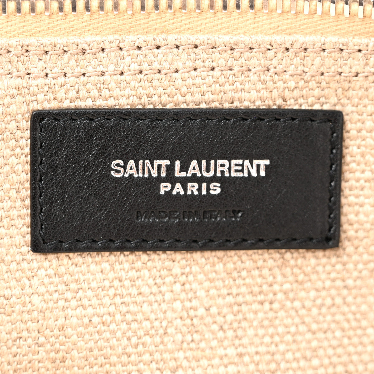 Linen Calfskin Rive Gauche Tote Optic White