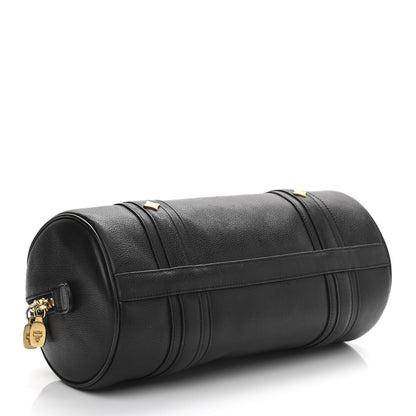MCM Grained Calfskin Studded Heritage Barrel Bag Black 4 of 9