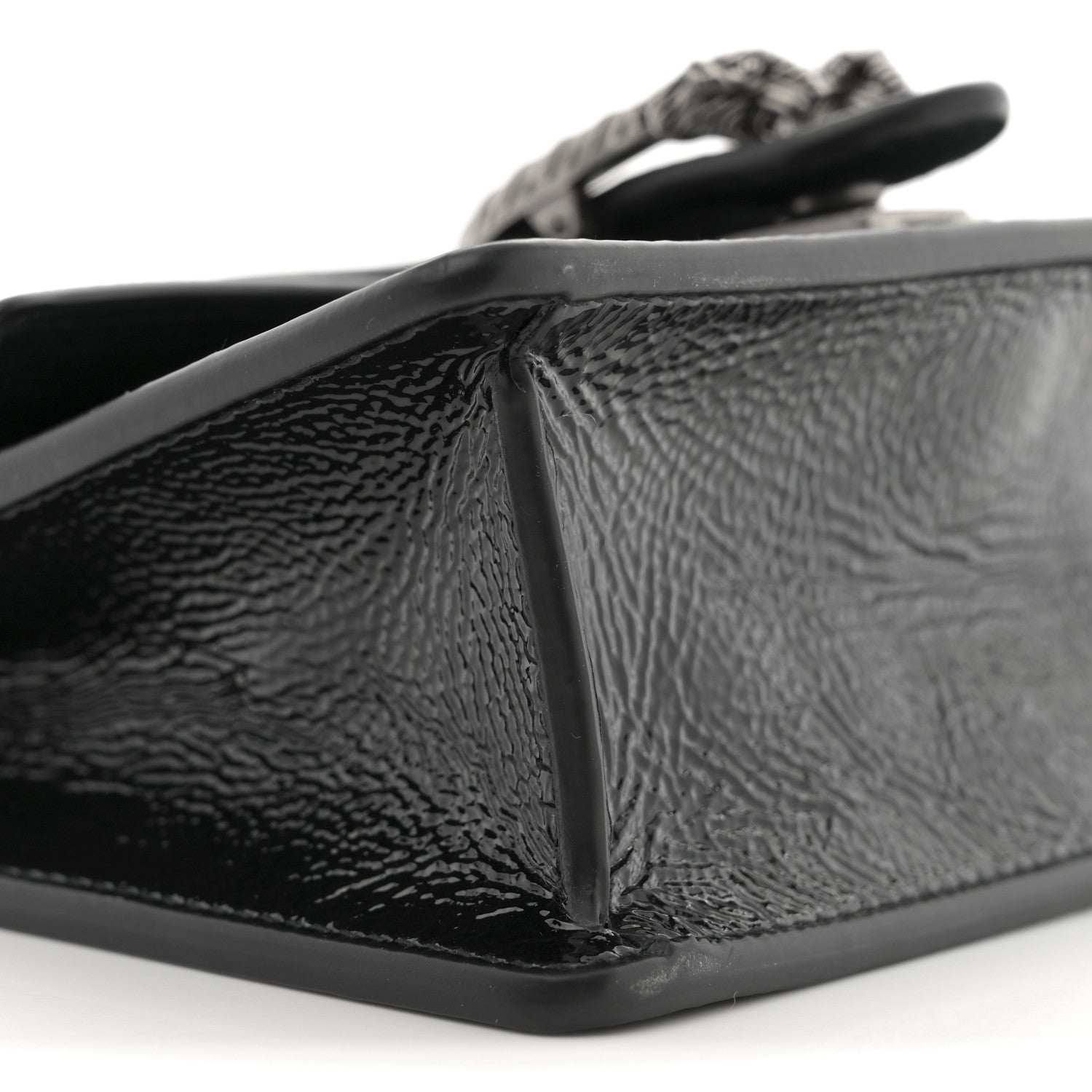 Gucci Crinkled Patent Mini Dionysus Shoulder Bag Black 9 of 10