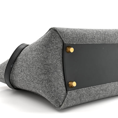 Celine Felt Smooth Calfskin Mini Belt Bag Grey Black 9 of 12