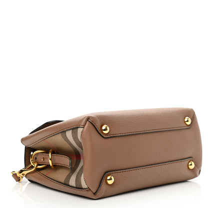 Burberry Derby Calfskin House Check Small Camberley Dark Sand 3 of 9