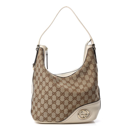 Gucci Monogram Medium New Britt Hobo Off White 1 of 10