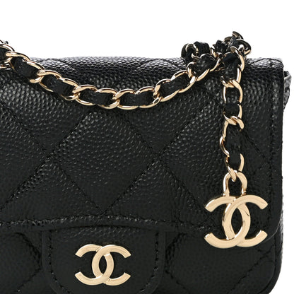 Chanel Caviar Quilted Mini Chain Belt Bag Black 9 of 12