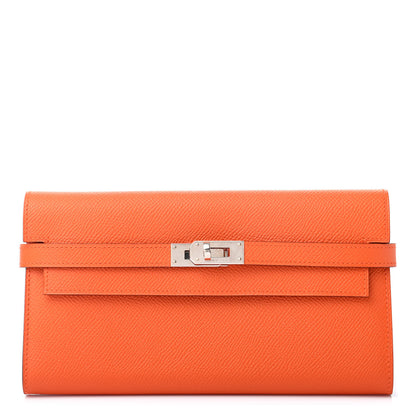 Hermes Epsom Kelly Longue Wallet Orange 1 of 8
