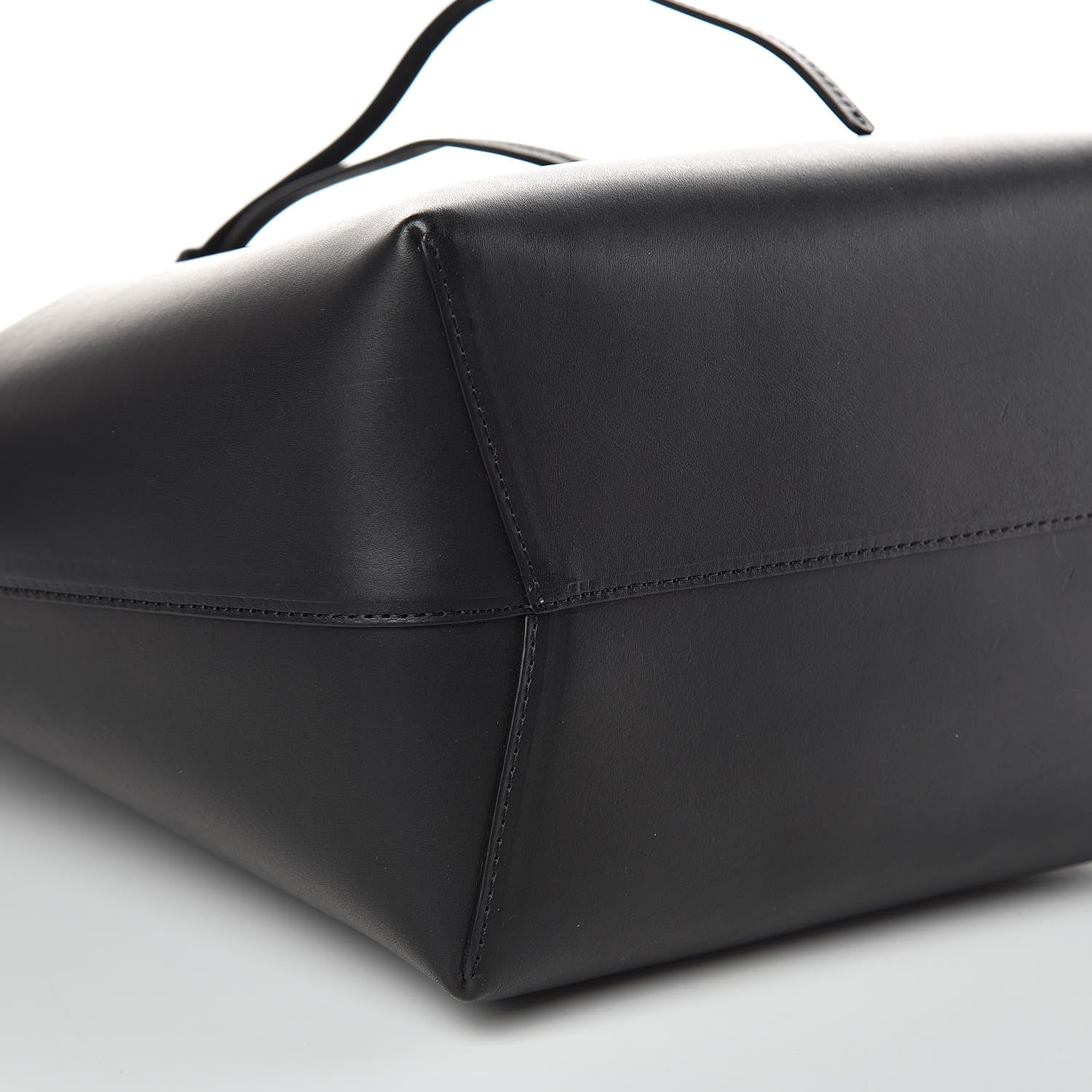 Mansur Gavriel Vegetable Tanned Calfskin Bucket Bag Black Flamma 8 of 10