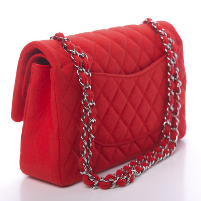 Chanel Jersey Quilted Medium Double Flap Red 3 of 10