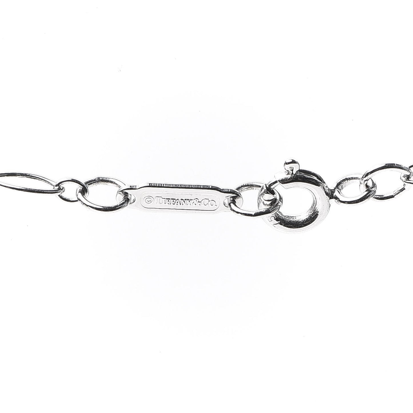 18K White Gold Oval Link Chain Necklace 24"