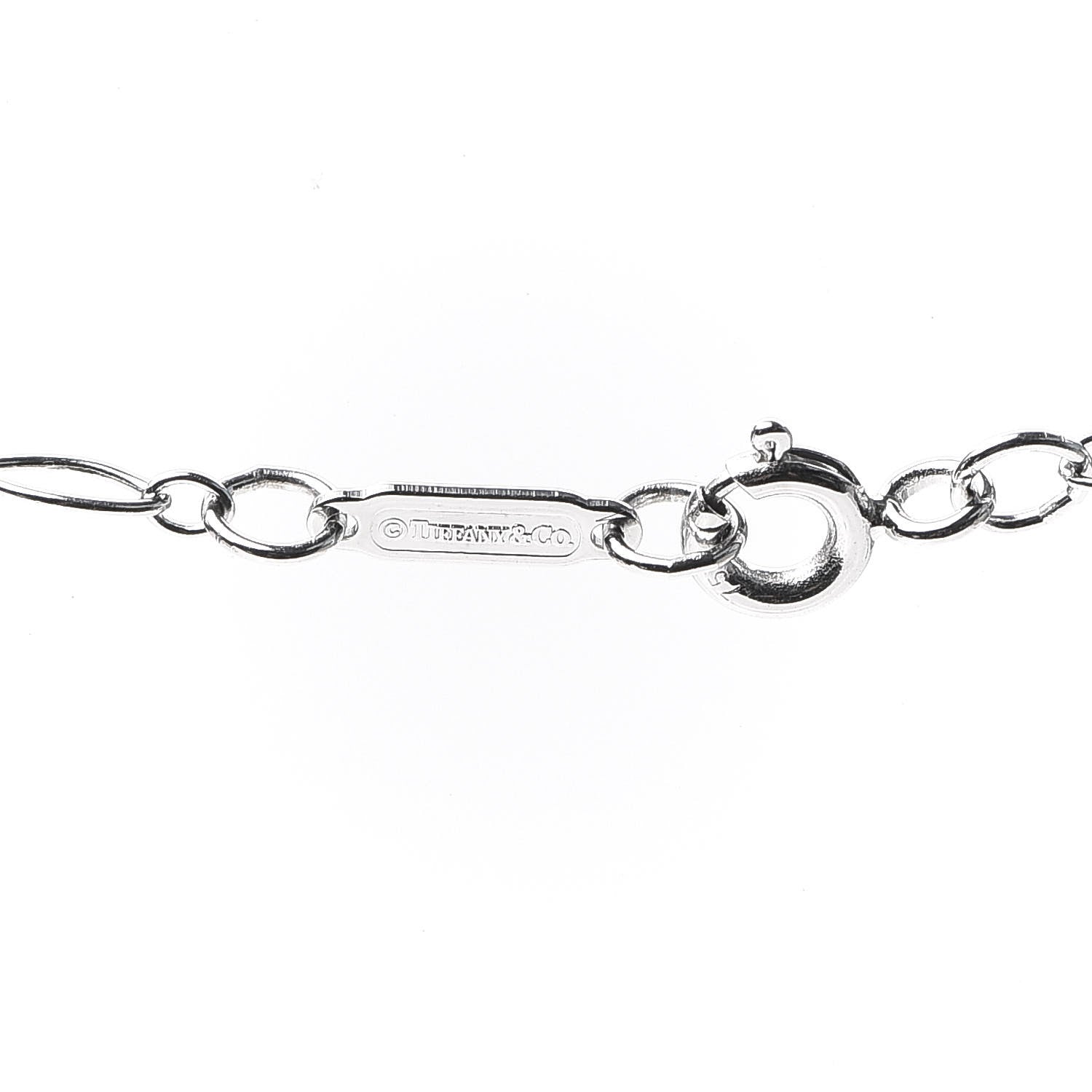 Tiffany 18K White Gold Oval Link Chain Necklace 24" 4 of 5