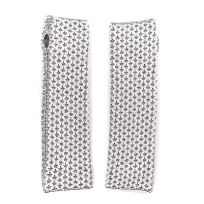 Chanel Cashmere CC Fingerless Gloves Grey 2 of 4