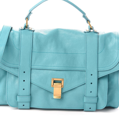 Proenza Schouler Lambskin Medium PS1 Satchel Lagoon 7 of 9