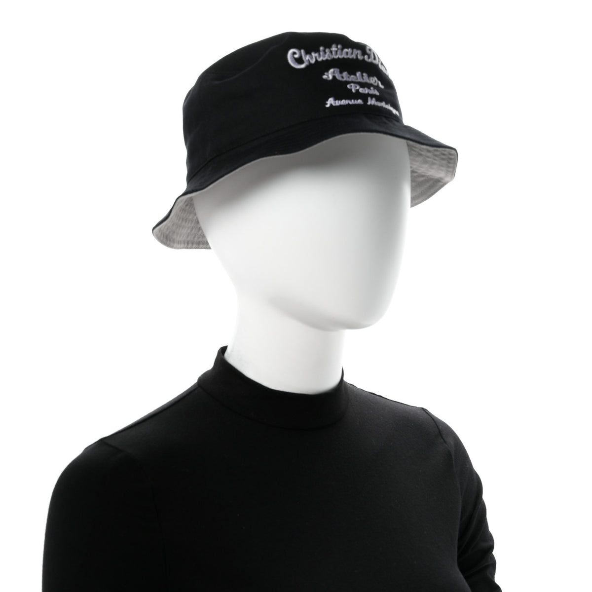 Cotton Woven Atelier Bob Bucket Hat S Blue