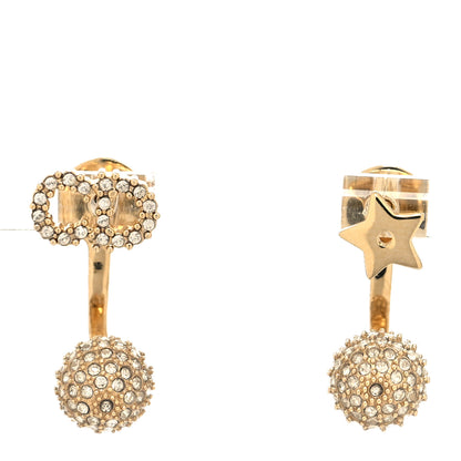 Christian Dior Crystal La Petite Tribale Earrings Gold 1 of 4