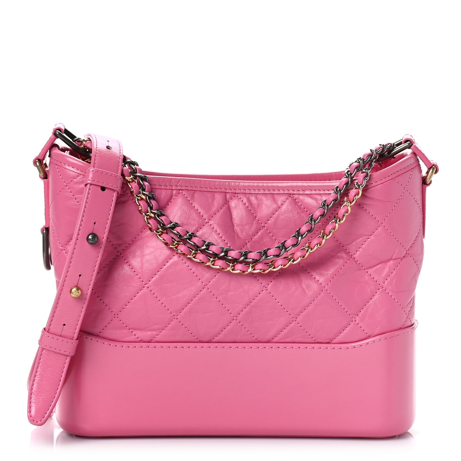 Chanel Aged Calfskin Quilted Medium Gabrielle Hobo Pink 1 of 9
