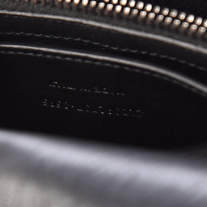 Saint Laurent Sheepskin Matelasse Chevron Monogram Medium College Bag Black 9 of 12
