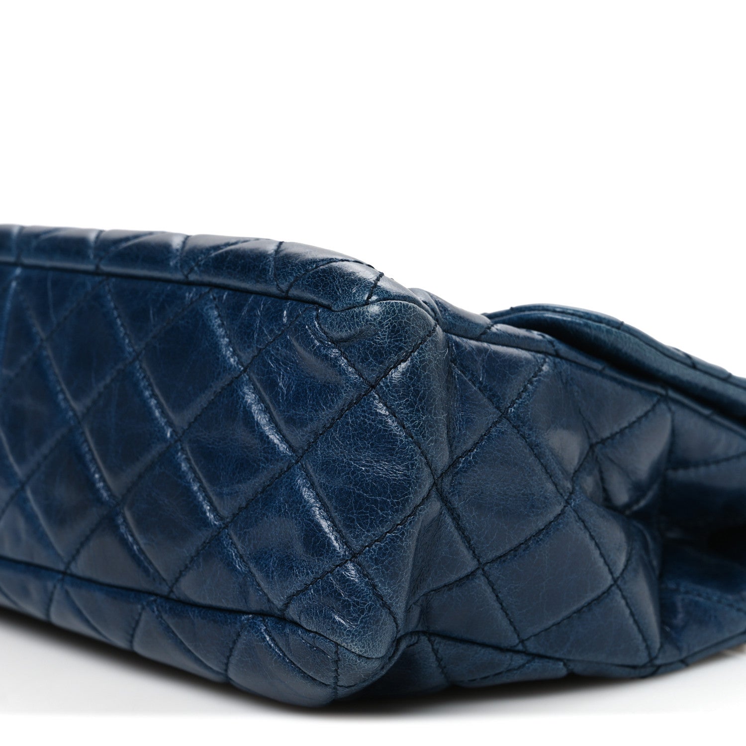 Chanel Glazed Calfskin Castle Rock Medium Flap Blue 10 of 10