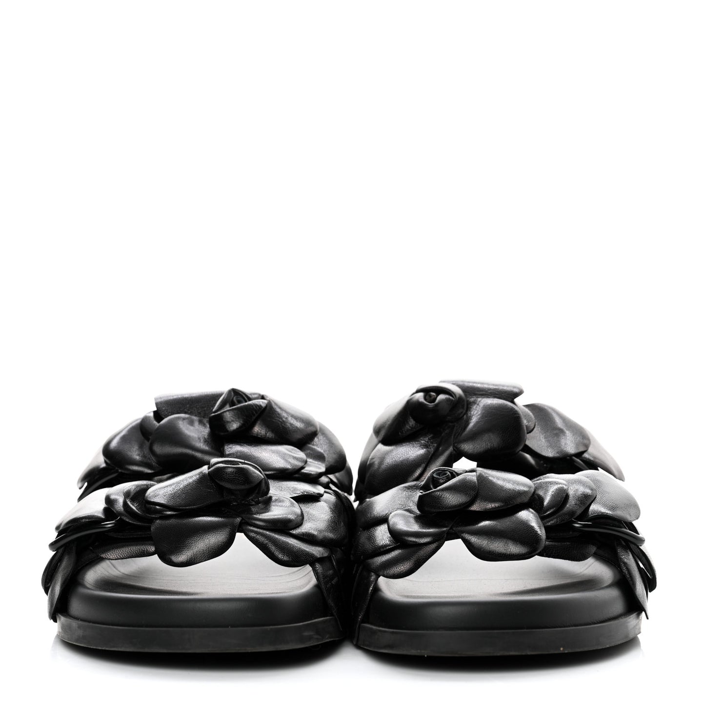 Kidskin Atelier 03 Rose Edition Double Buckle Slide Sandals 40 Black