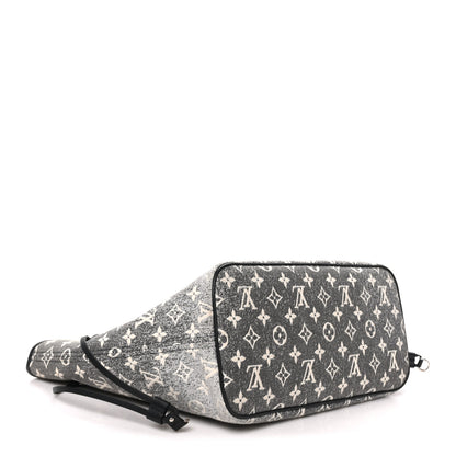 Louis Vuitton Denim Monogram Jacquard Neverfull MM Grey 5 of 11