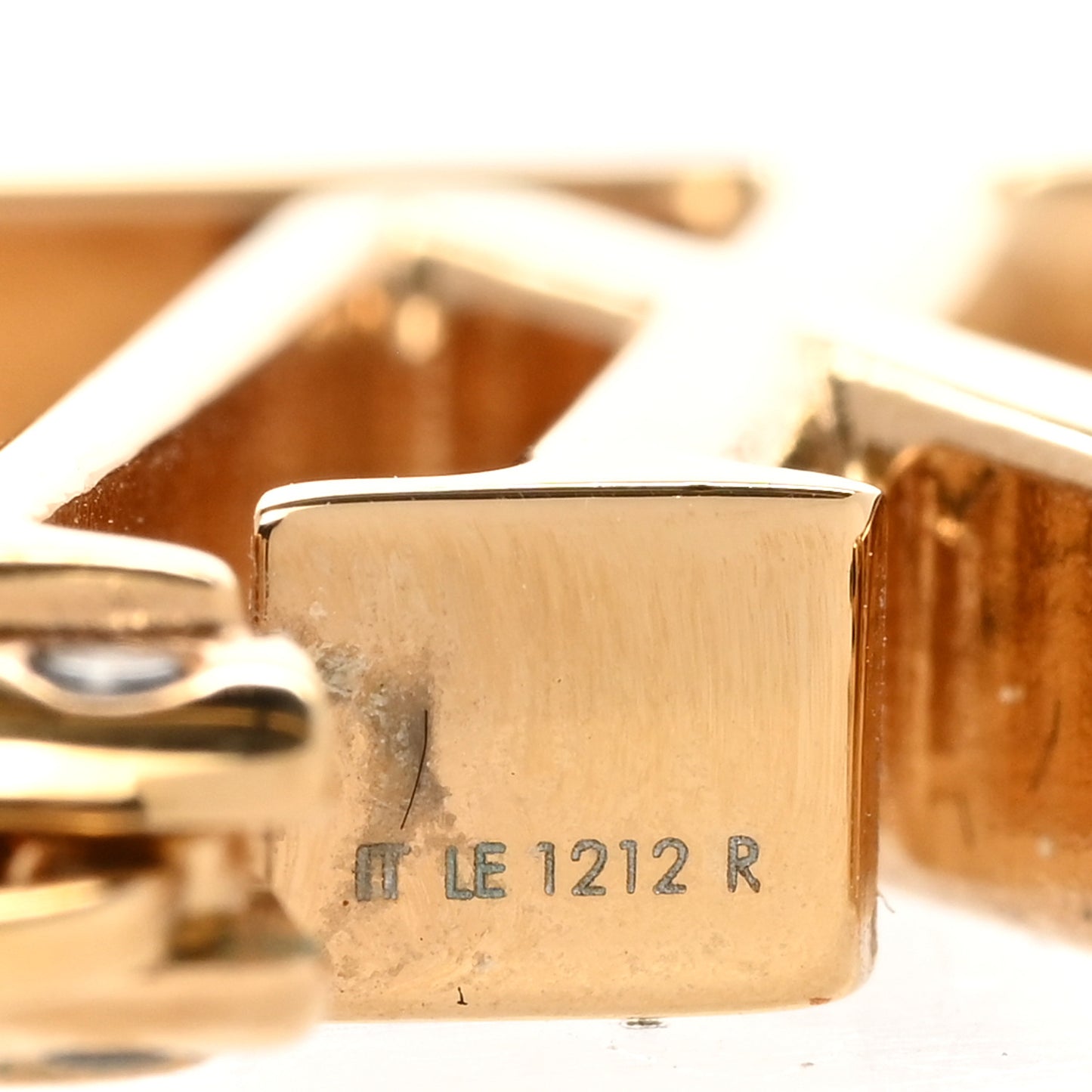 Metal Small Louise Hoop Earrings Gold