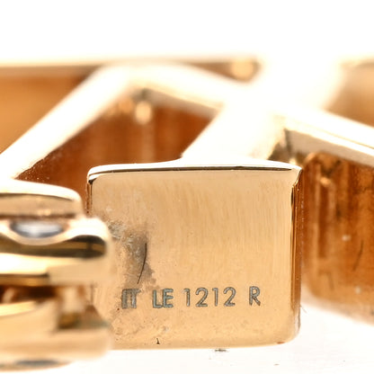 Louis Vuitton Metal Small Louise Hoop Earrings Gold 4 of 4