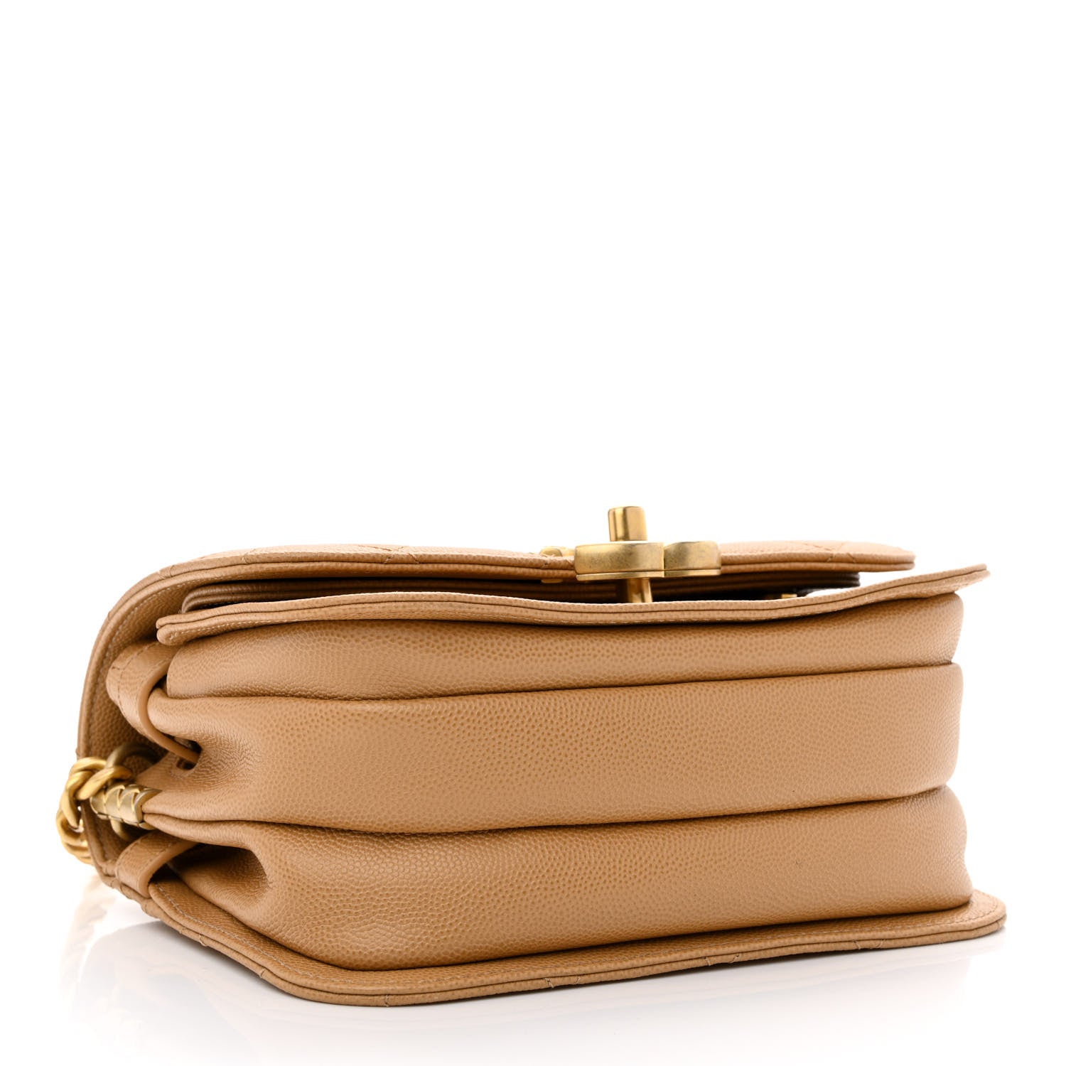 Chanel Caviar Mini Messenger Bag Beige 4 of 12