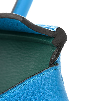 Hermes Togo Verso Birkin 30 Bleu Zanzibar Malachite 14 of 14