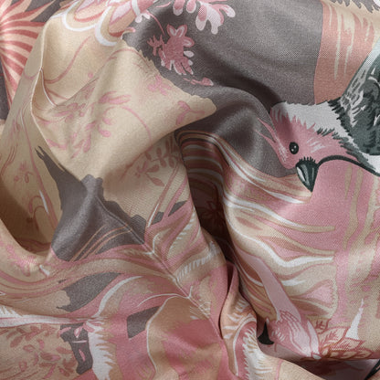 Hermes Silk Aloha Scarf 90 Rose Poudre Bleu Beige 4 of 5