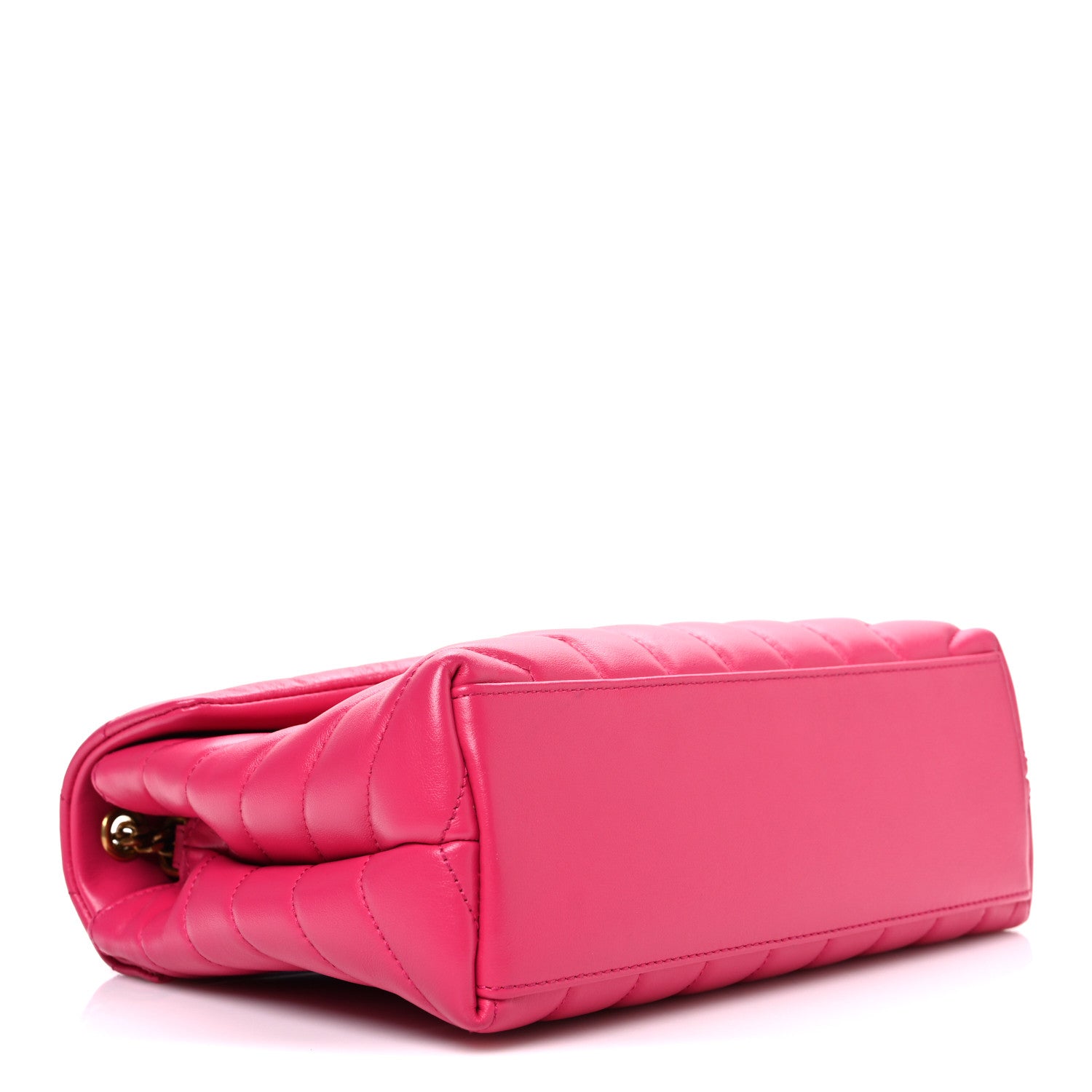 Saint Laurent Calfskin Y Quilted Monogram Small Loulou Chain Satchel Fresh Fuchsia 4 of 11