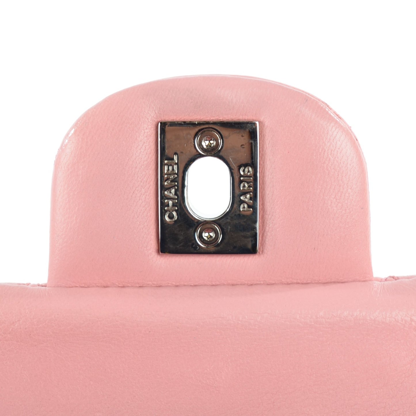 Lambskin Quilted Medium Double Flap Light Pink