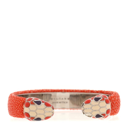 Bulgari Galuchat Serpenti Forever Bracelet S Coral 1 of 5