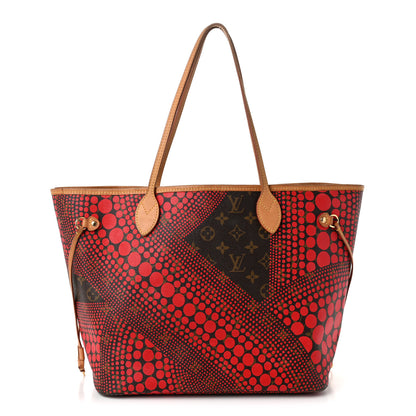 Louis Vuitton Monogram Kusama Waves Neverfull MM Red 1 of 10