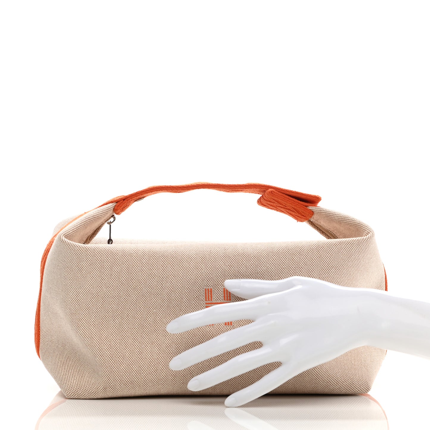 Canvas Large Bride-A-Brac Pouch Natural Orange